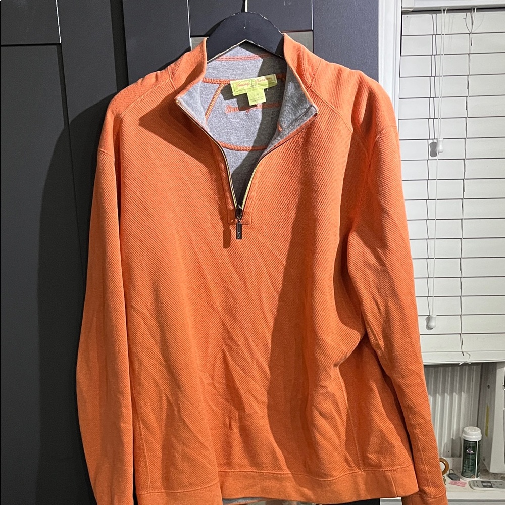Men's Orange Half-Zip Sweater tommy bahamas